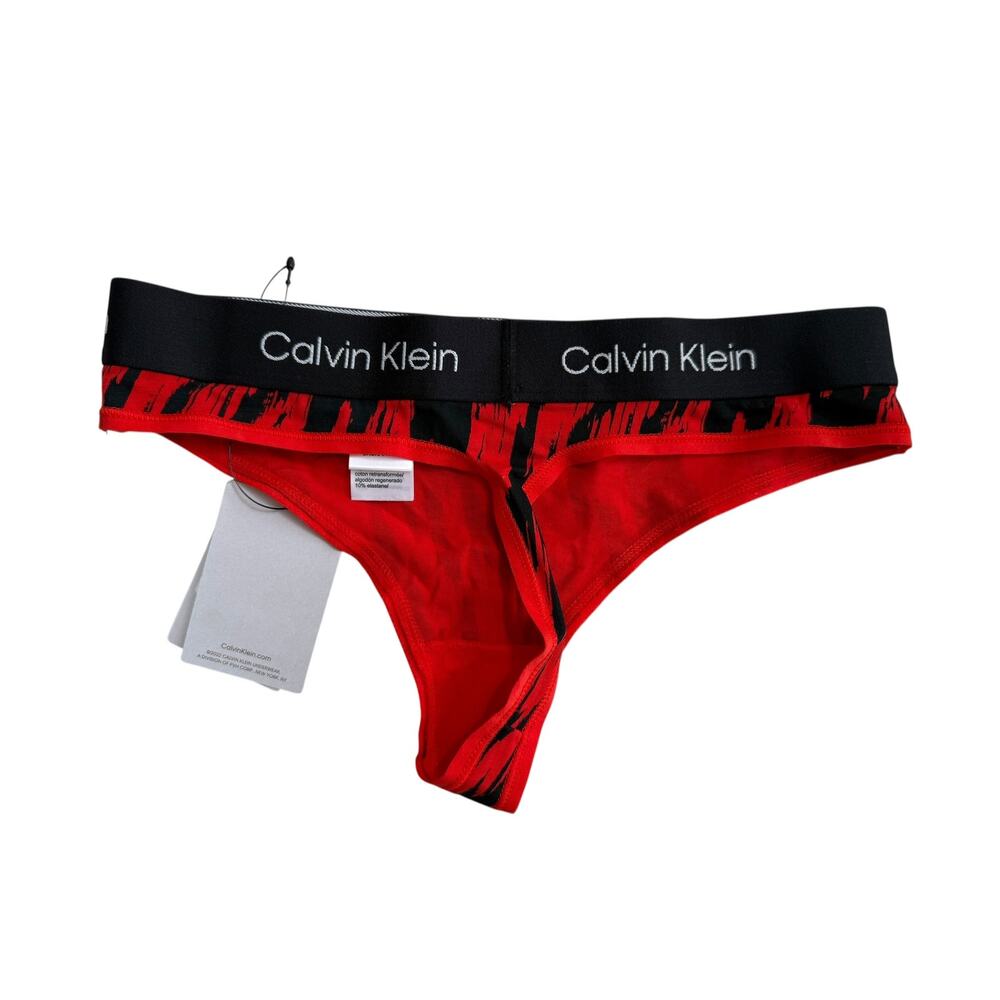 Calvin Klein Women's Red Colaless Thong Panties Size XS - Picture 5 of 6